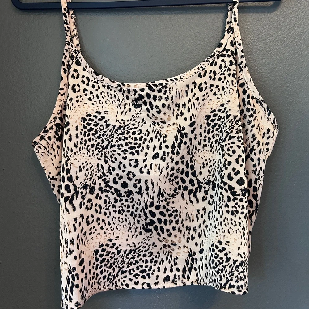 Forever 21 Plus Leopard Print Adjustable Strap Tank Top NWT - Picture 4 of 11